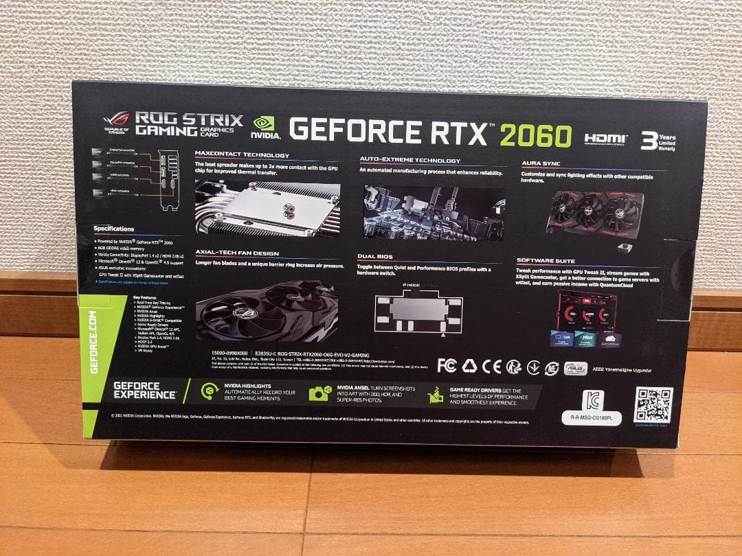 新品未使用 ASUS ROG-STRIX-RTX2060-O6G-EVO-V2
