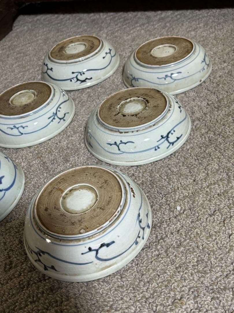 古伊万里 江戸時代 染付 なます皿 くらわんか 骨董品 藍色 有田焼き