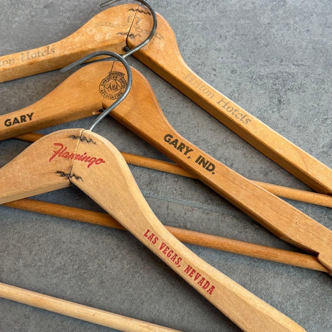 ビンテージ ウッド ハンガー 木製 アメリカ アンティーク