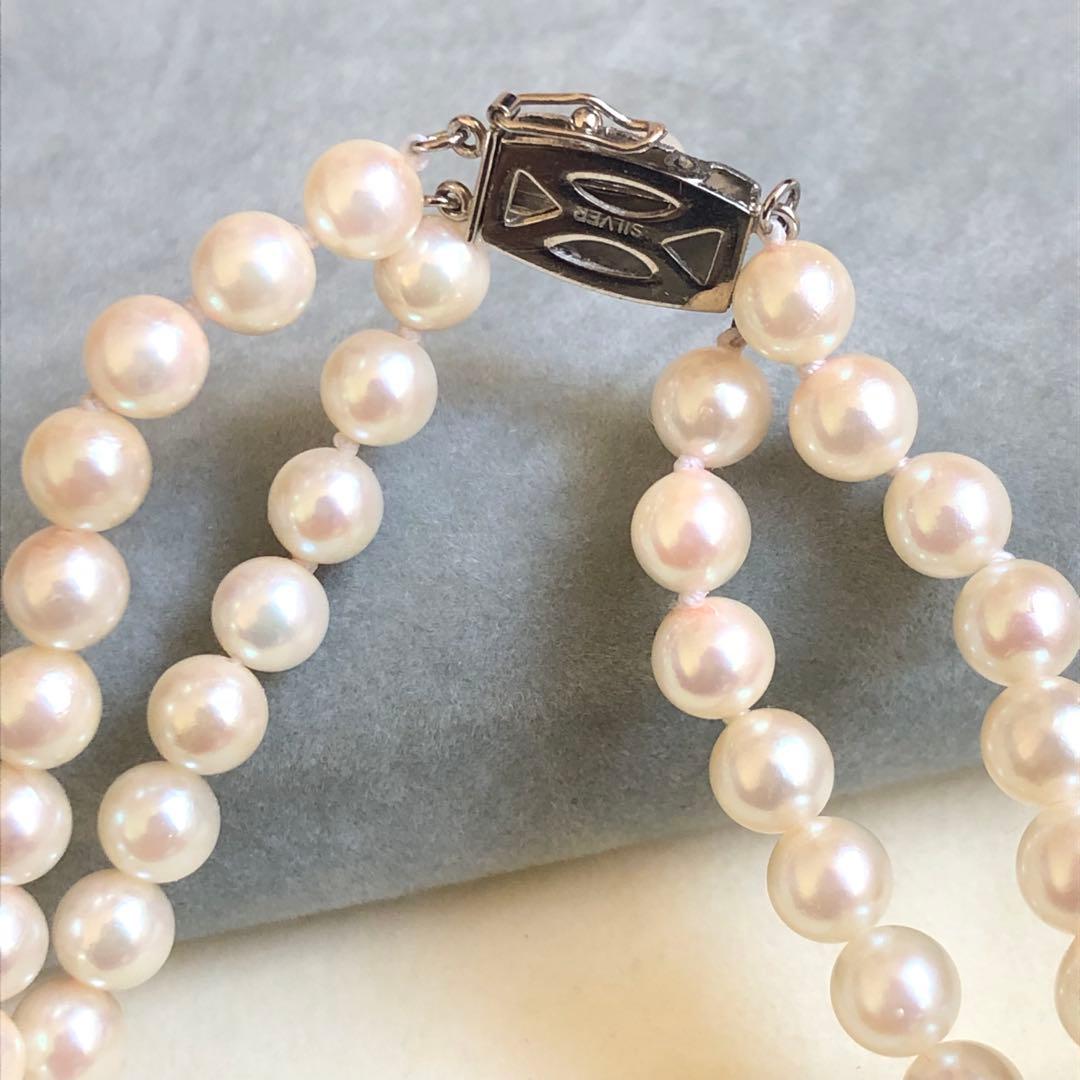 アコヤ真珠 2連 ネックレス