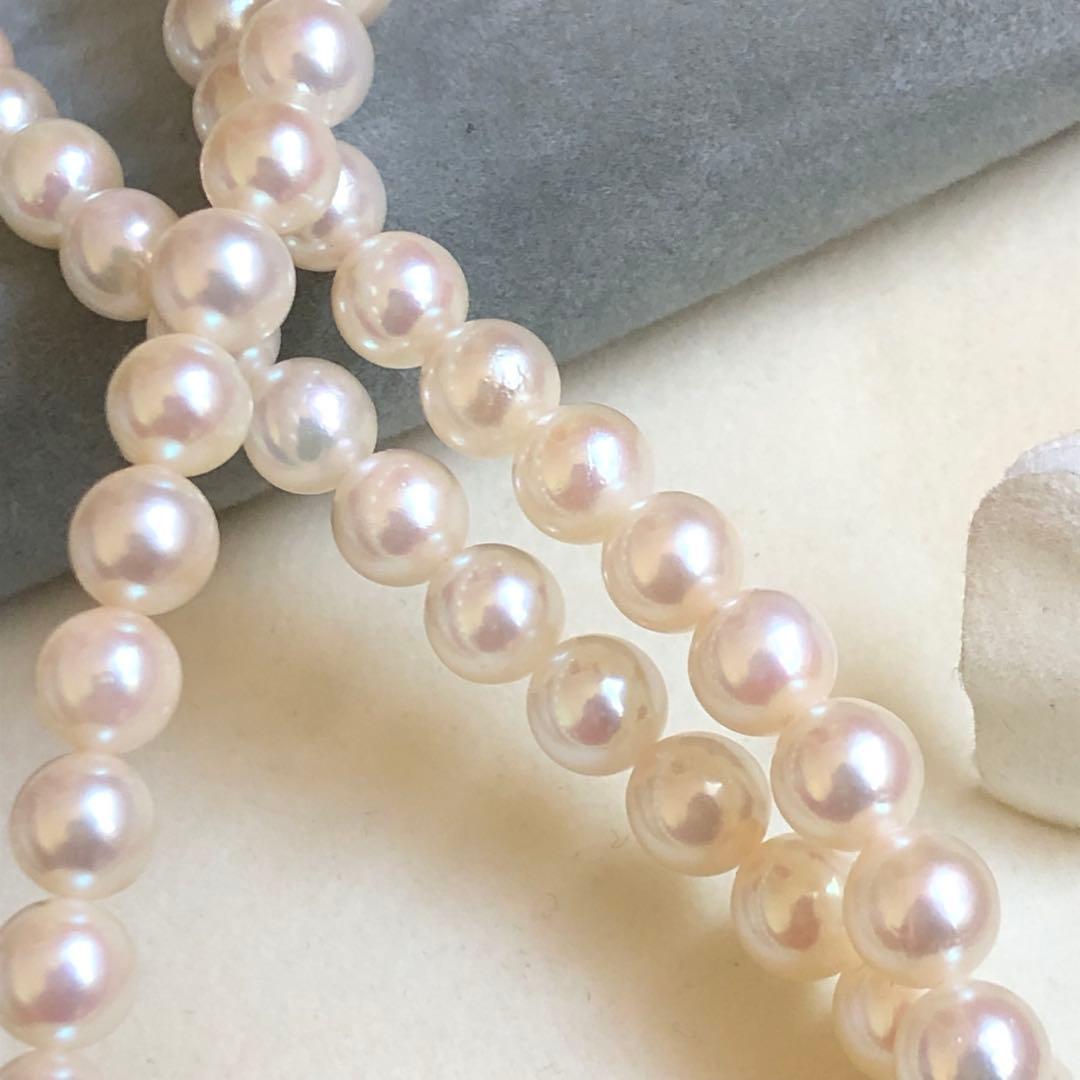 アコヤ真珠 2連 ネックレス