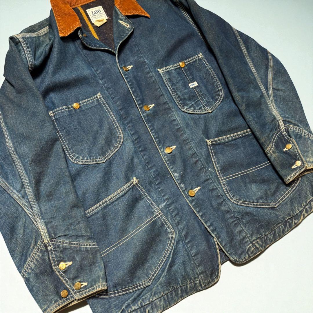 80s Lee オールド 旧タグ 濃紺 0414 L ブランケット カバーオール