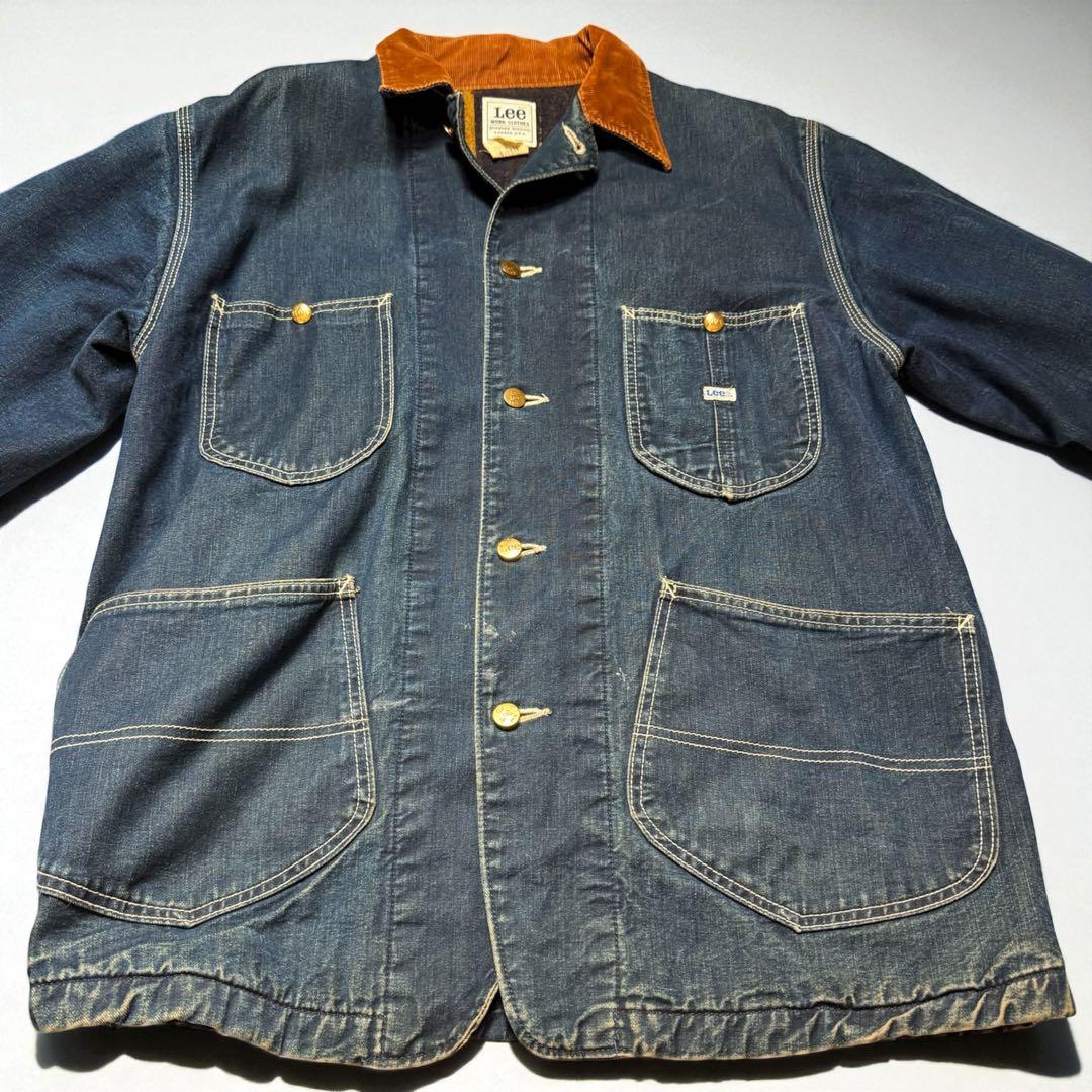 80s Lee オールド 旧タグ 濃紺 0414 L ブランケット カバーオール