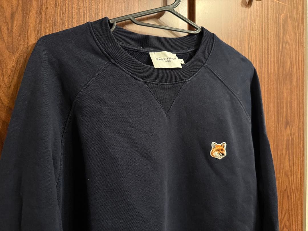 【本物です！】メゾンキツネ メンズスウェット（ネイビー、Mサイズ）