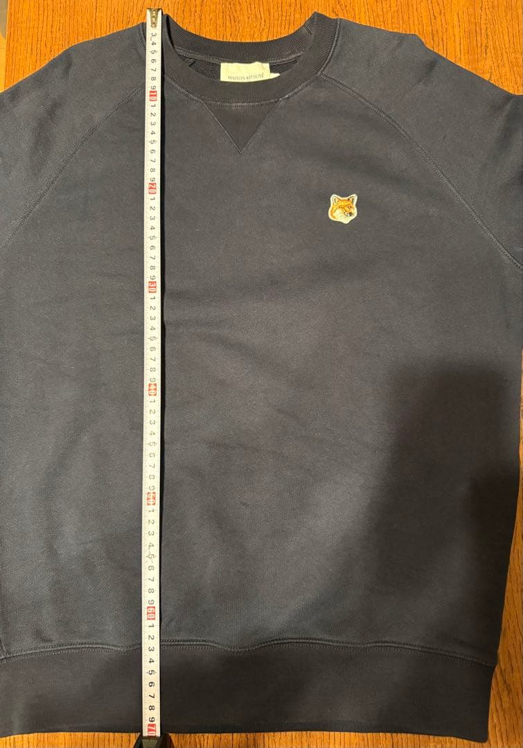 【本物です！】メゾンキツネ メンズスウェット（ネイビー、Mサイズ）