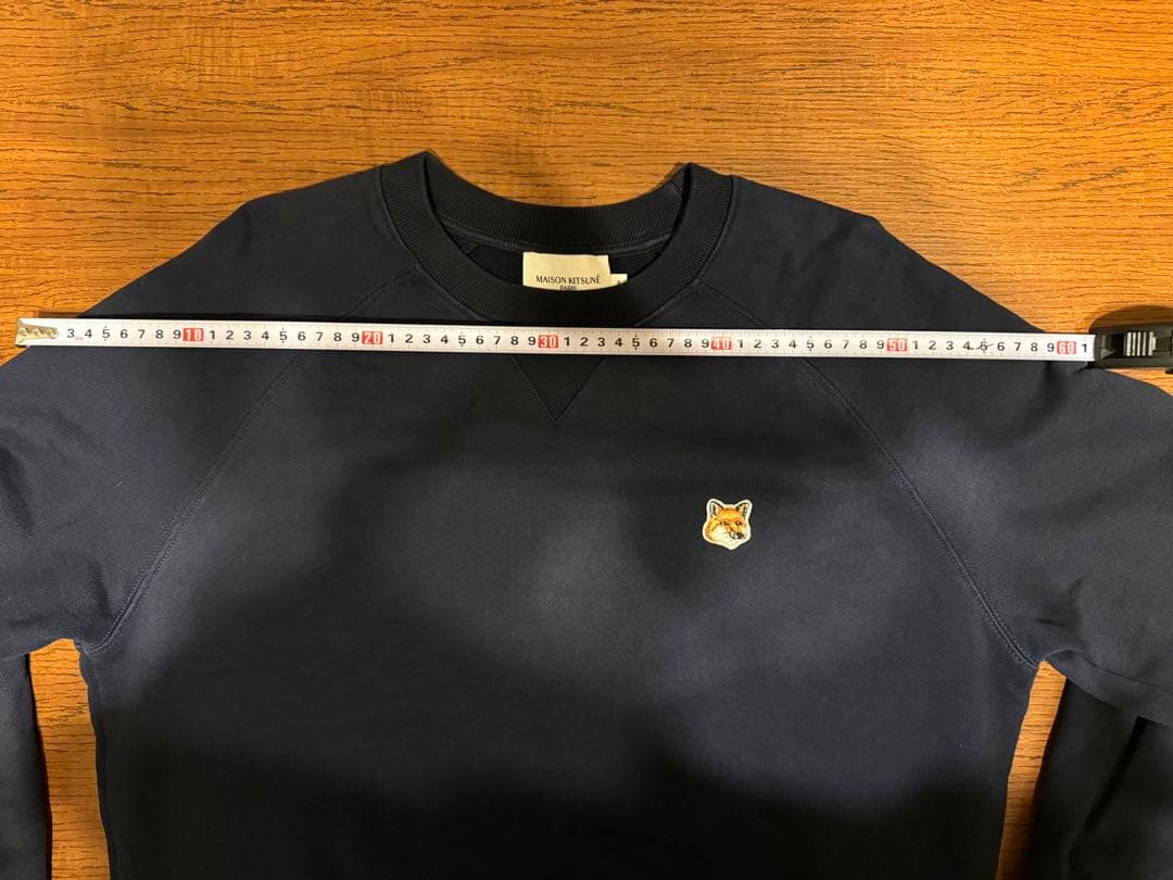 【本物です！】メゾンキツネ メンズスウェット（ネイビー、Mサイズ）