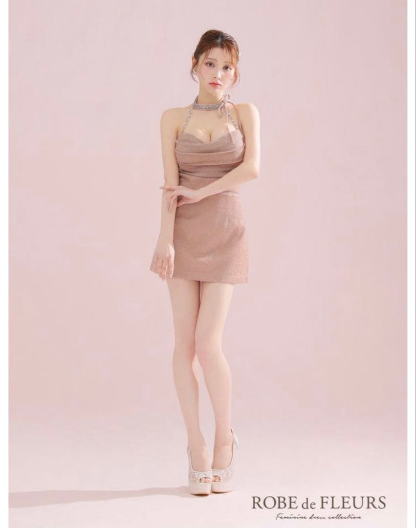 ROBE de FLEURS ベージュドレス Sサイズ