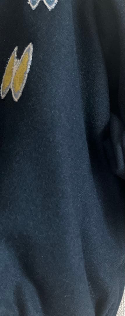 ミナペルホネン　sky flower 薄手ウール　総裏　ブルゾン　ハンドメイド