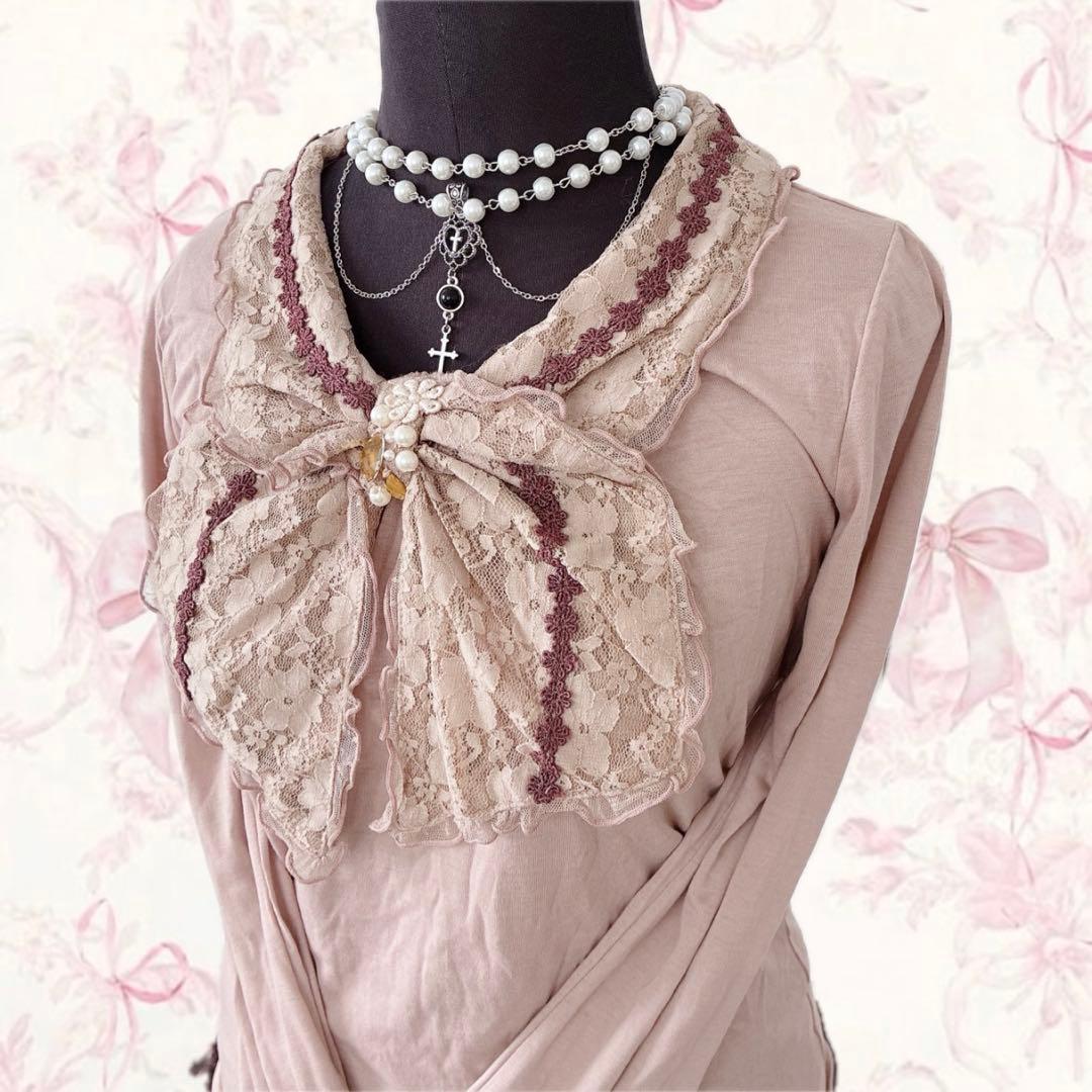 y2k axes femme ビッグリボン レース ウィッシュコア バレエコア