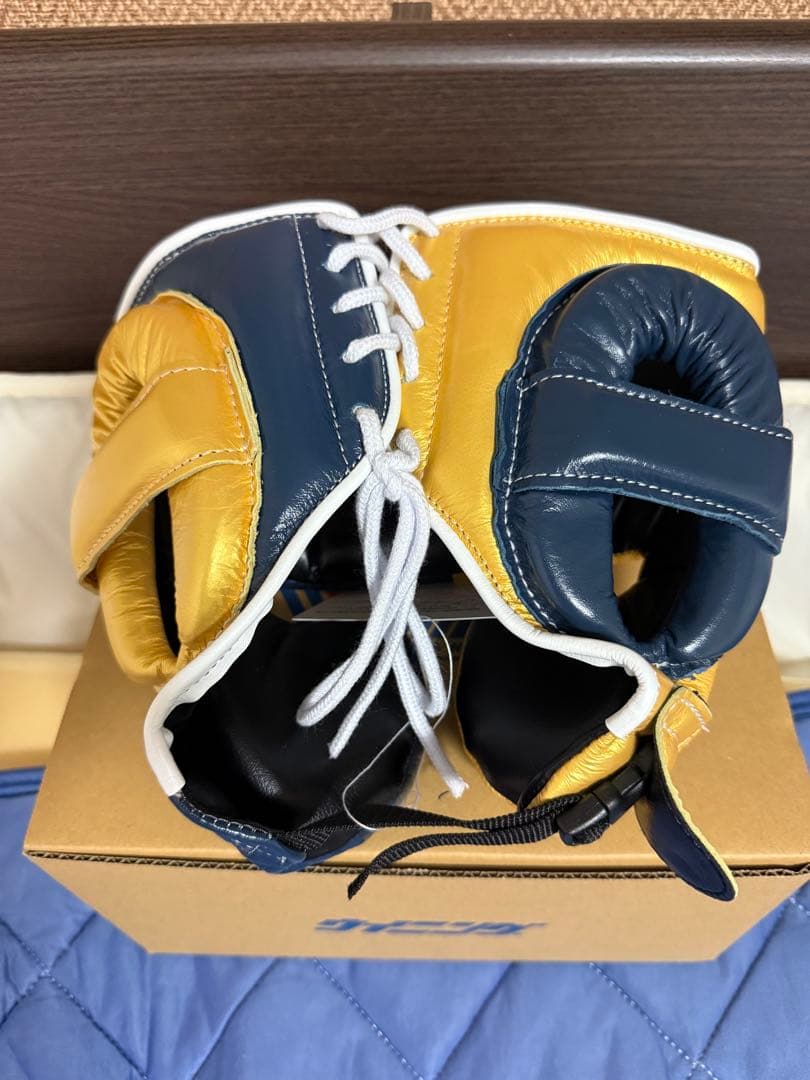 ウイニング winning ヘッドギア　ネイビー／金　Lサイズ