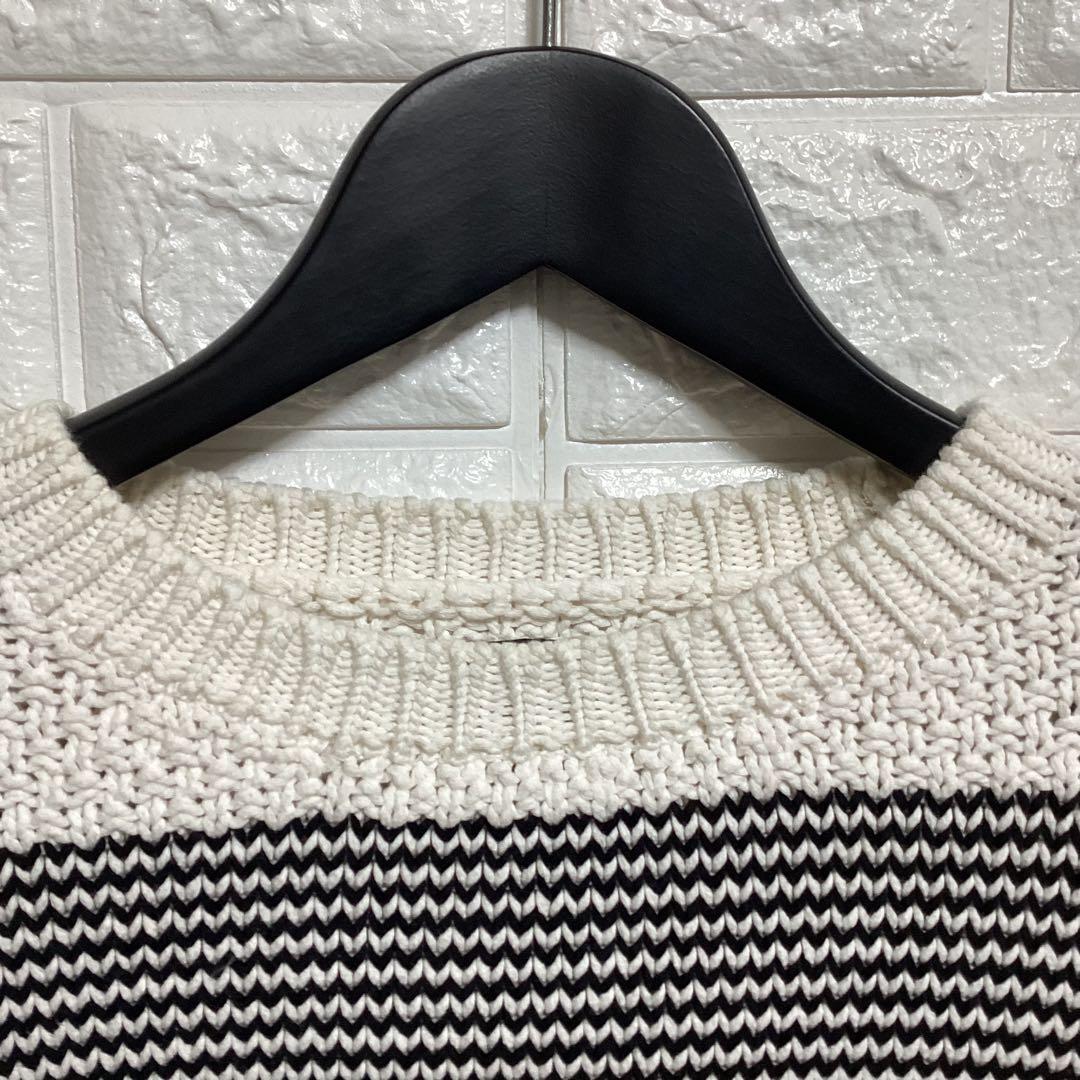 BATONER バトナー　クルーネック ボーダーニット ゆったりめ