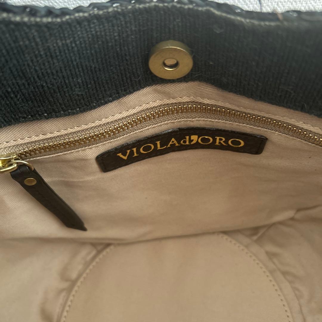 本日限定お値下げ　ヴィオラドーロ　ナチュラル　かごバッグ　タッセル　保存袋付き