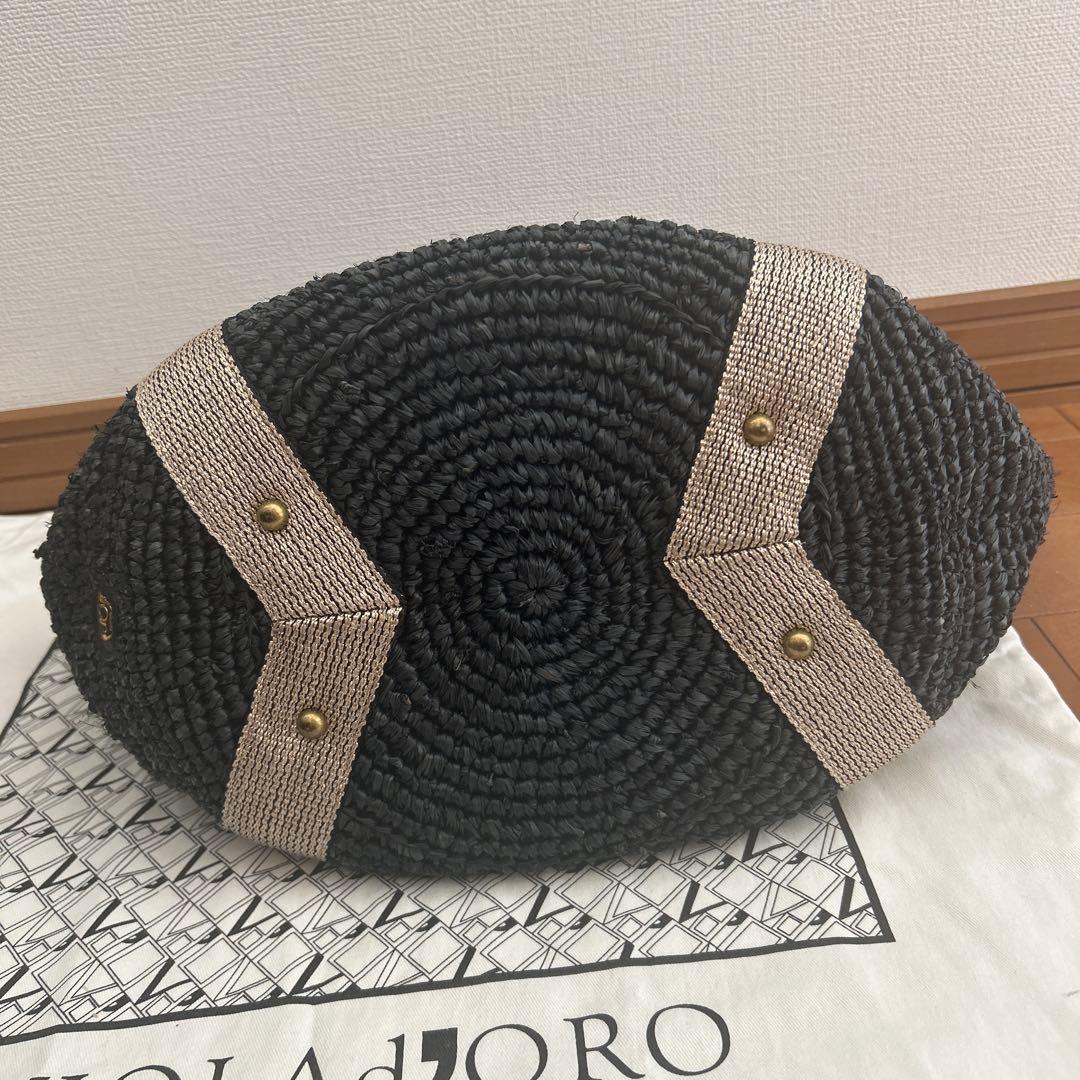 本日限定お値下げ　ヴィオラドーロ　ナチュラル　かごバッグ　タッセル　保存袋付き