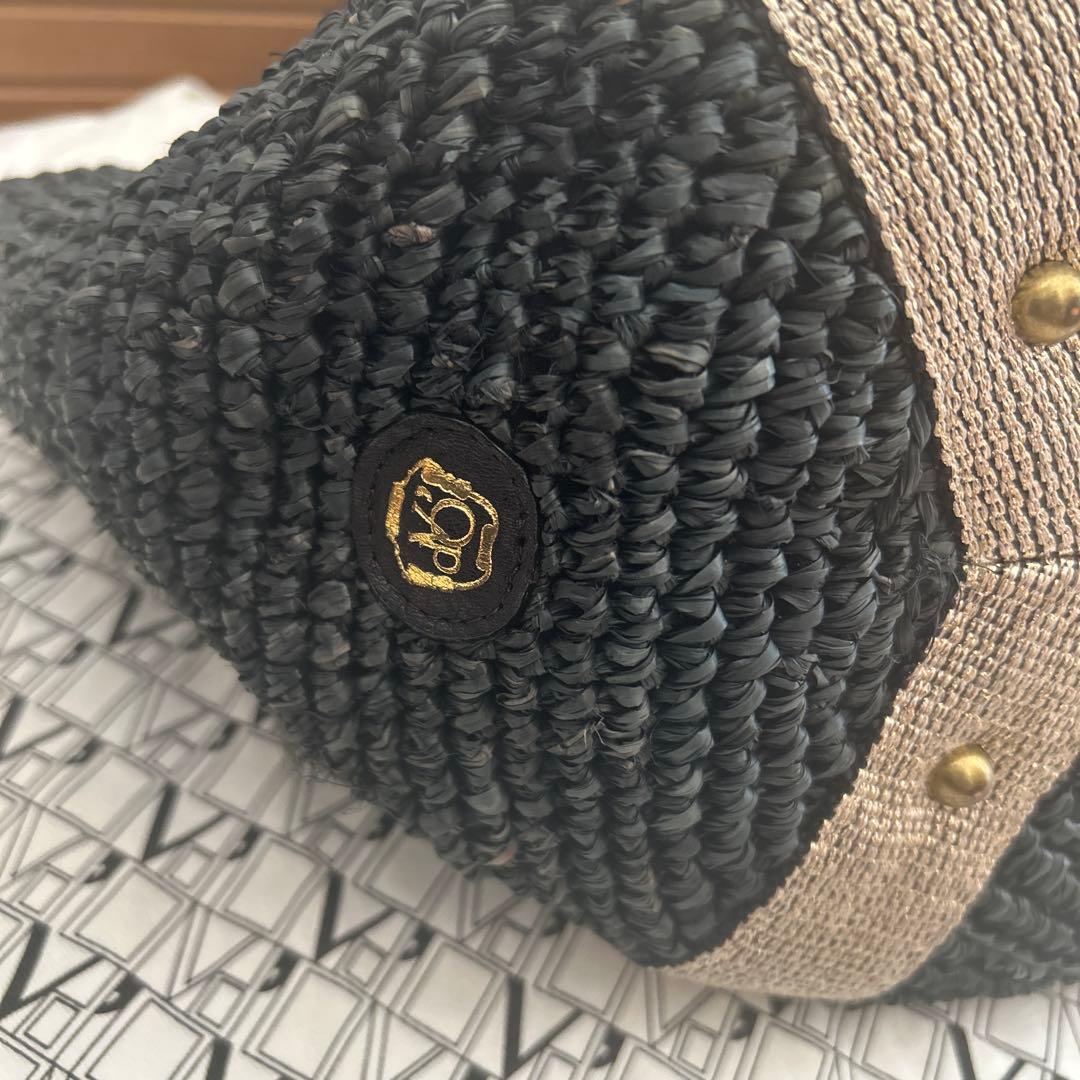 本日限定お値下げ　ヴィオラドーロ　ナチュラル　かごバッグ　タッセル　保存袋付き