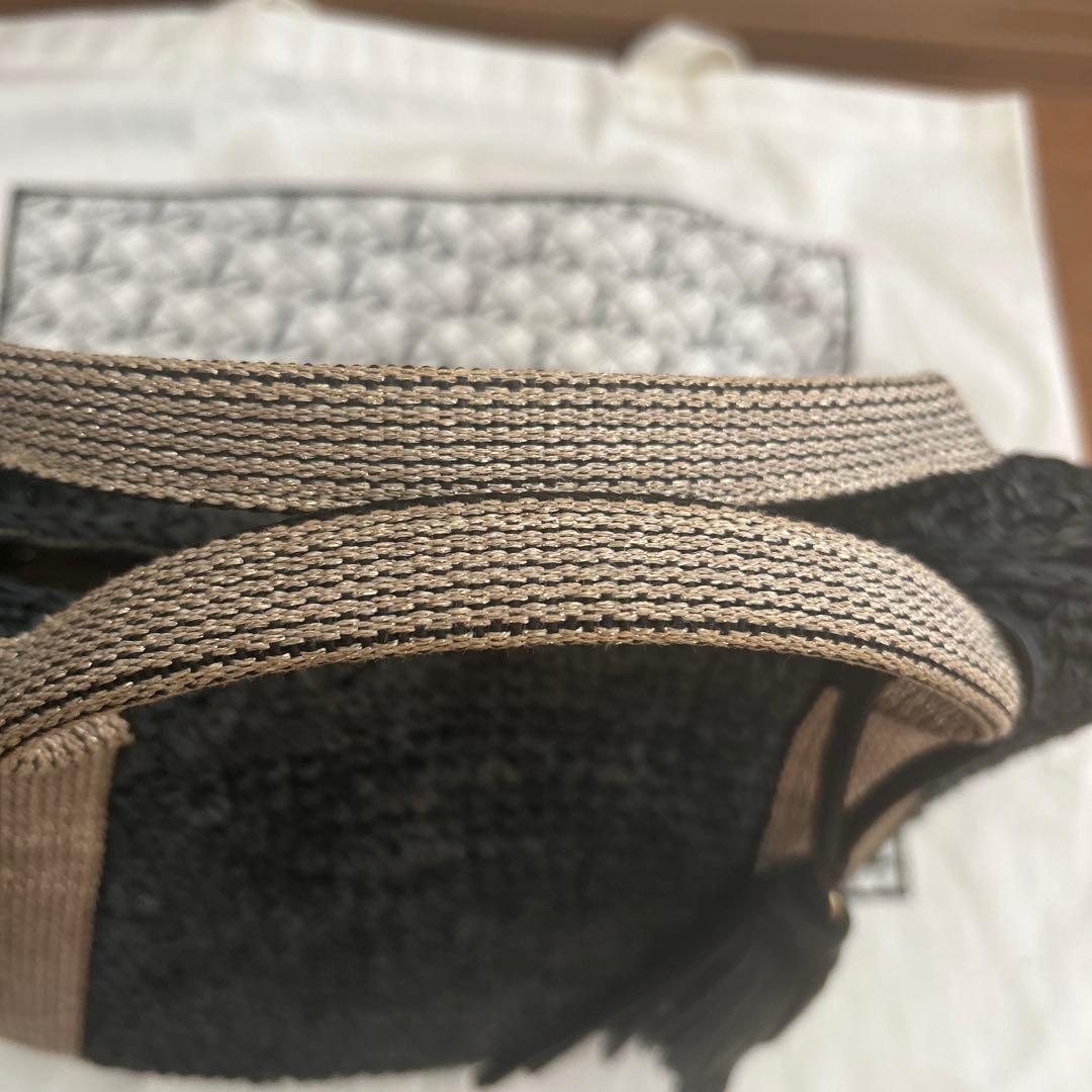 本日限定お値下げ　ヴィオラドーロ　ナチュラル　かごバッグ　タッセル　保存袋付き