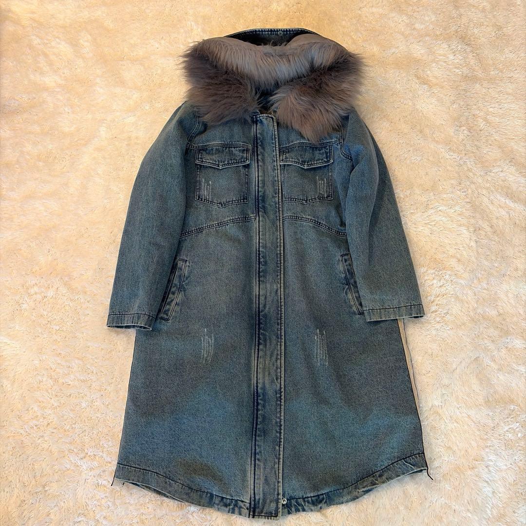 SCOT CLUB スコットクラブ　ボアライナー付きデニムコート　モッズコート