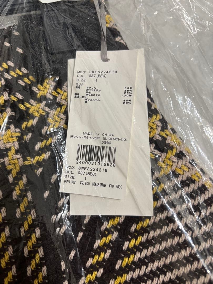 ロービングチェックミニスカート　snidel 新品未使用