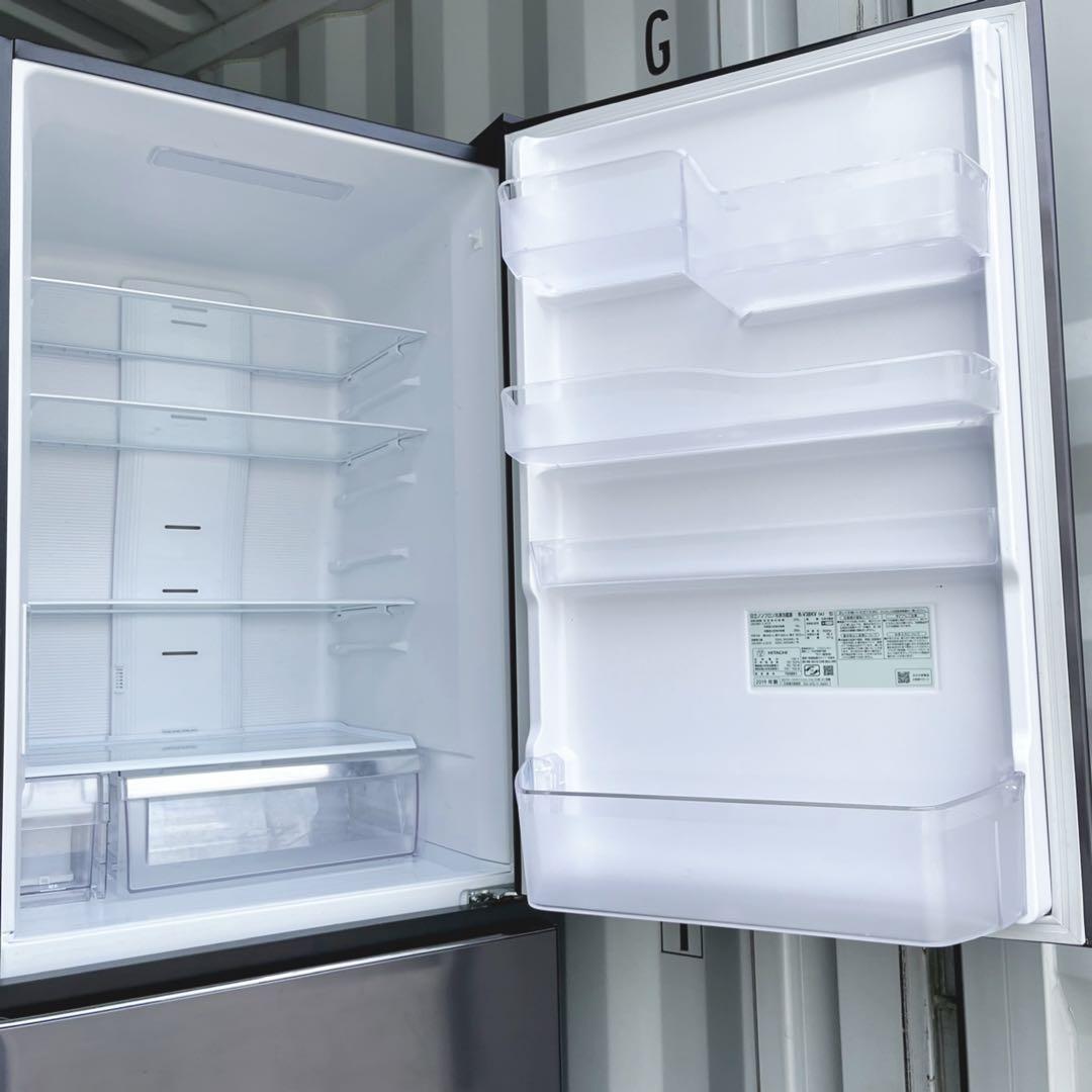 取付無料！日立自動製氷うるおいチルド搭載ブリリアントブラック3ドア冷蔵庫！洗濯機