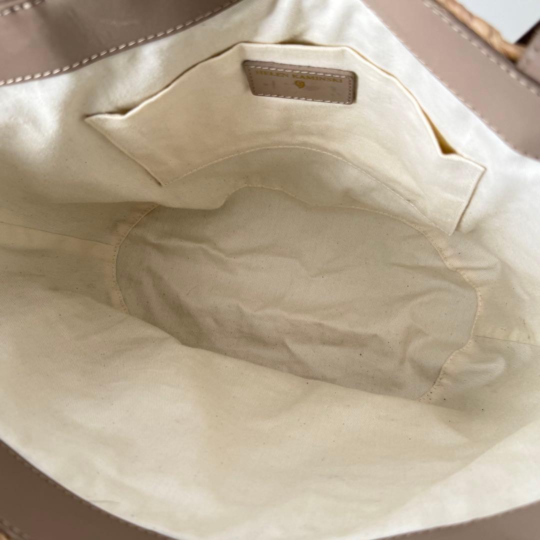 【極美品✨️】ヘレンカミンスキー ラフィア レザーハンドルトートバッグ Mサイズ