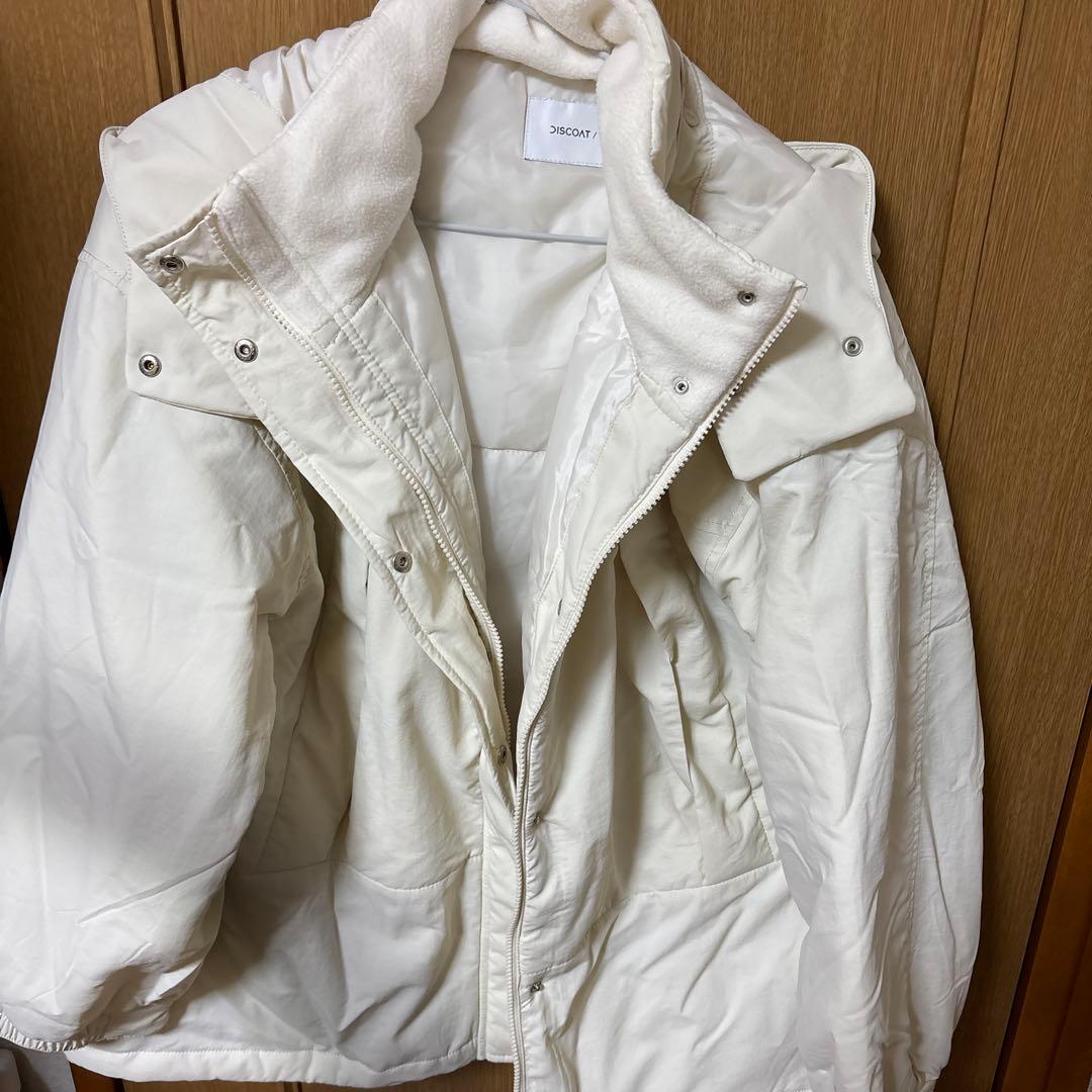 discoat 機能中綿モンスターショートコート アイボリー タグ付き新品
