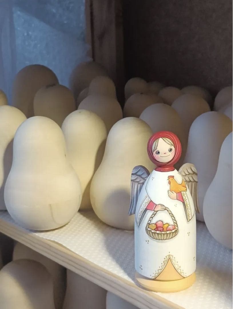 【Lenka】イースター☆天使オーナメント&マトリョーシカ&エッグ2P×2