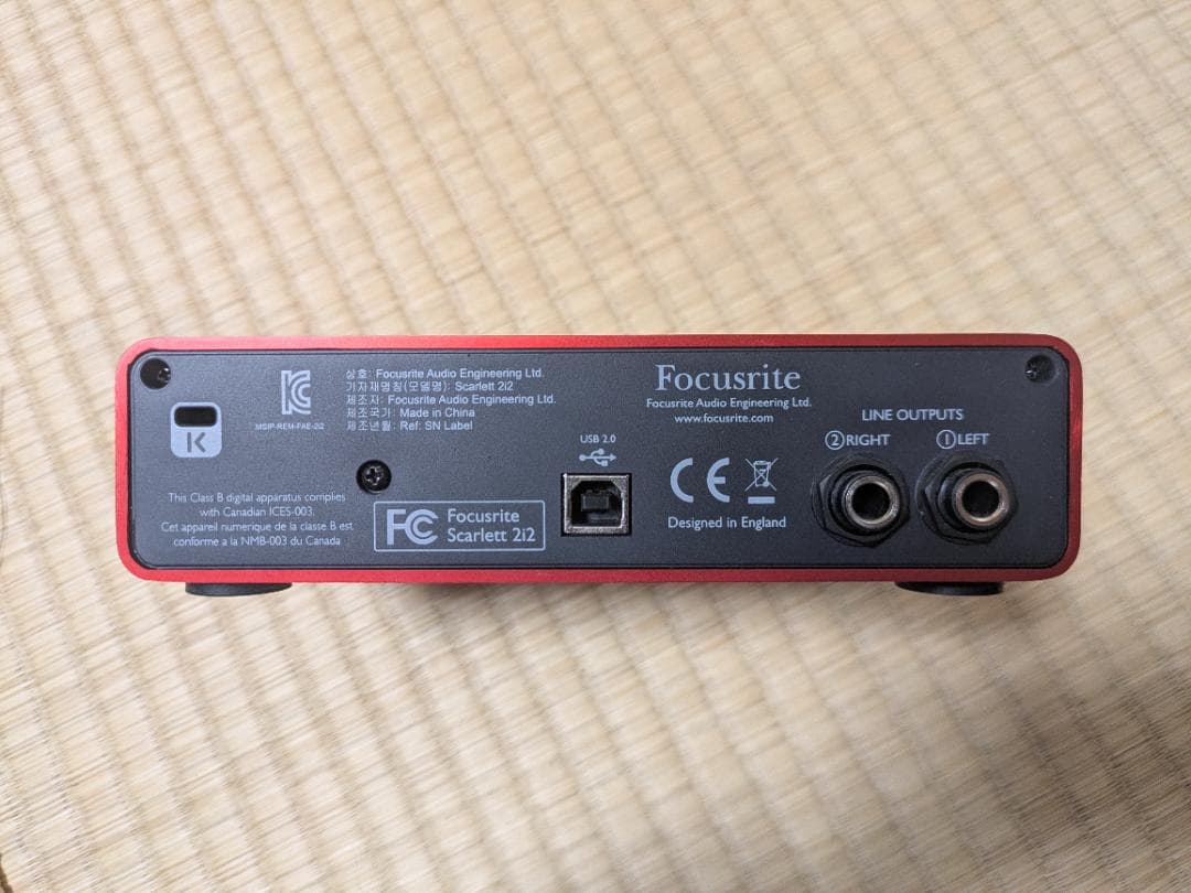 DTM・DAW Focusrite Scarlett 2i2 Audio Interface