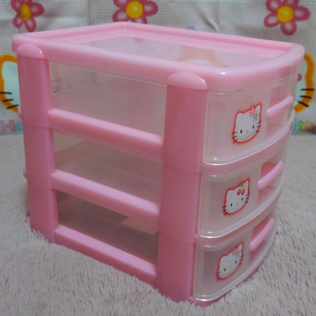 サンリオ ハローキティ カオハナ さくらんぼ 3段チェスト 当時物 1998年製