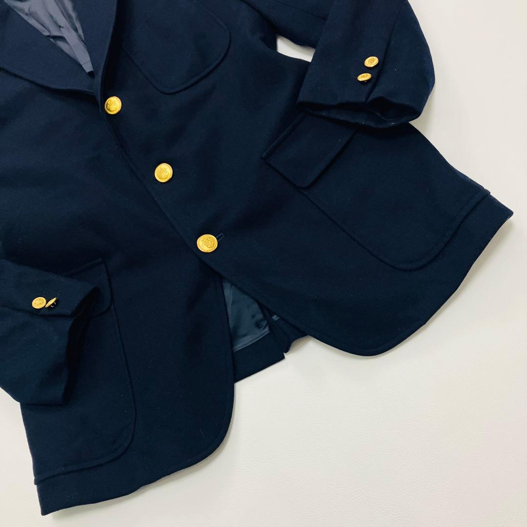 希少サイズ　金ボタン　ジェイプレス　テーラードジャケット　紺ブレ　赤パイピング