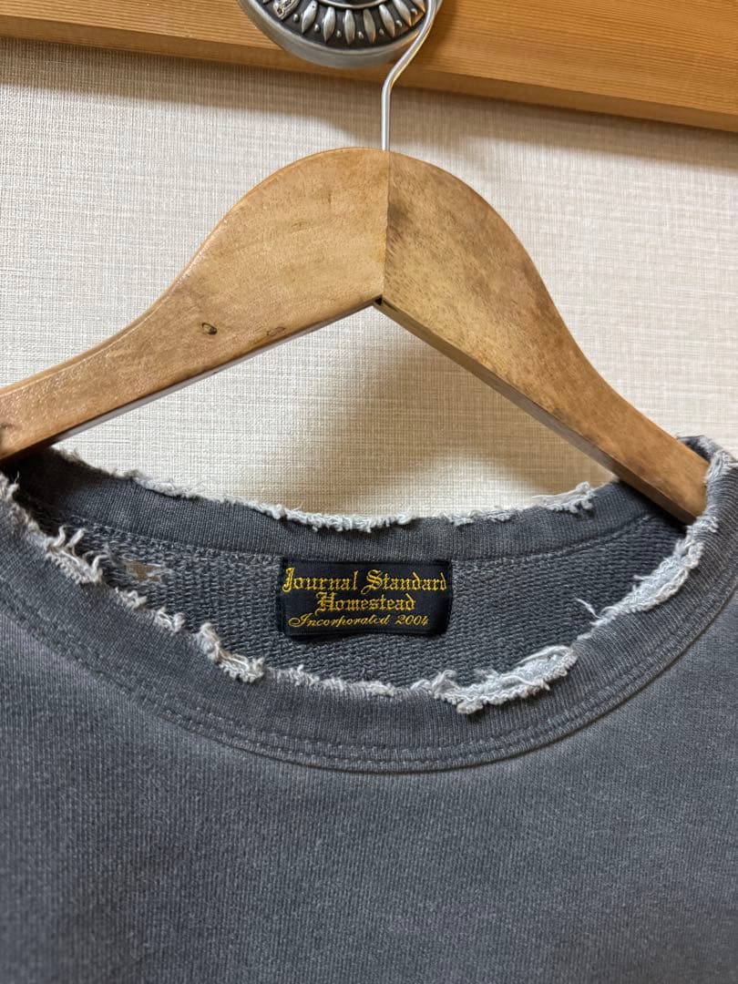 JS stead パシフィックウラケダメージ スウェット（ブラック）