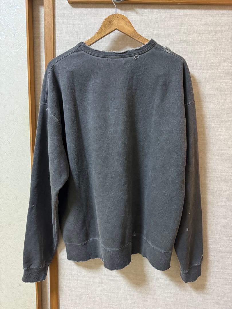 JS stead パシフィックウラケダメージ スウェット（ブラック）