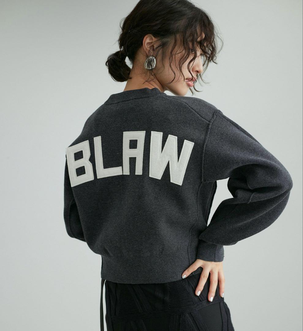 サステナブル　洗える　フェルト刺しゅうニットプルオーバー