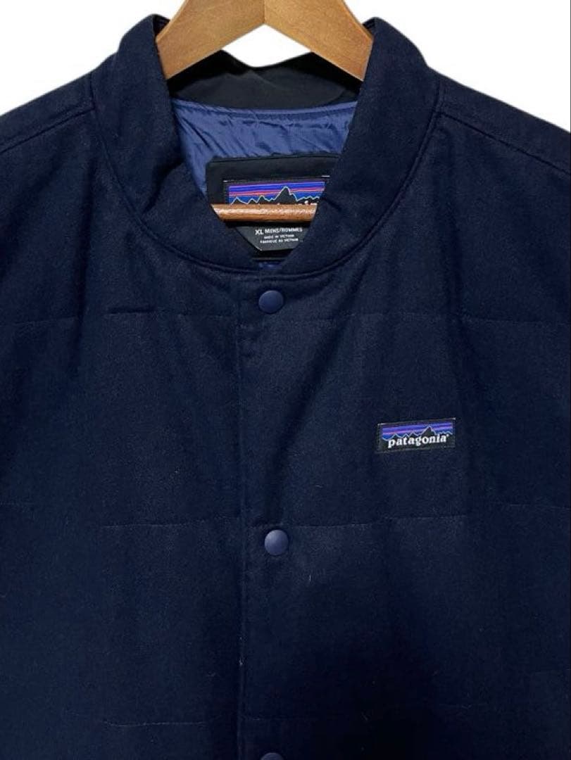 パタゴニア　ウール中綿ベスト　ネイビー　XL