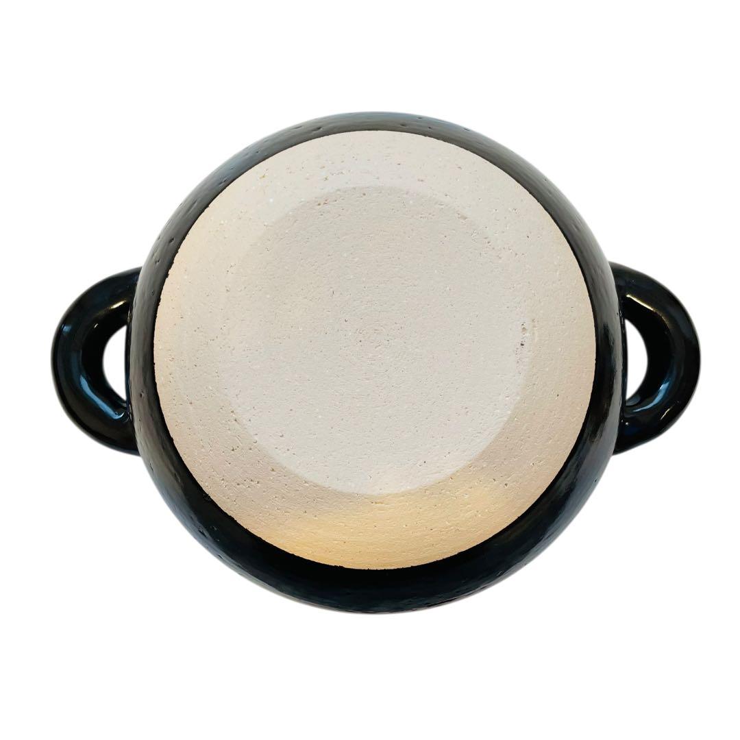 未使用 長谷園 伊賀土鍋 カレー鍋 黒らく 7号 土鍋 伊賀焼