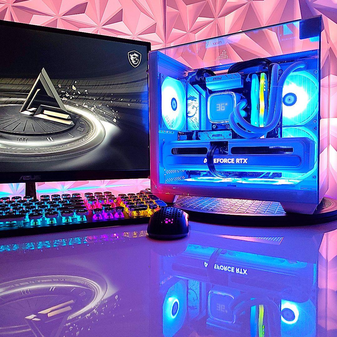 『新品』✨コンパクト3面ガラスゲーミングPC✨デスクトップ／ミニタワー／ホワイト