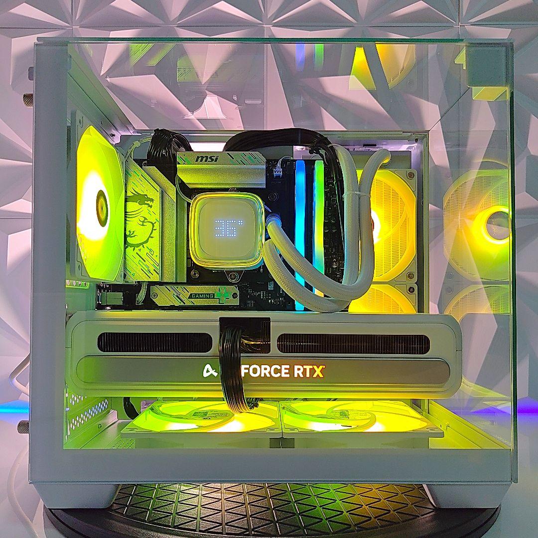 『新品』✨コンパクト3面ガラスゲーミングPC✨デスクトップ／ミニタワー／ホワイト