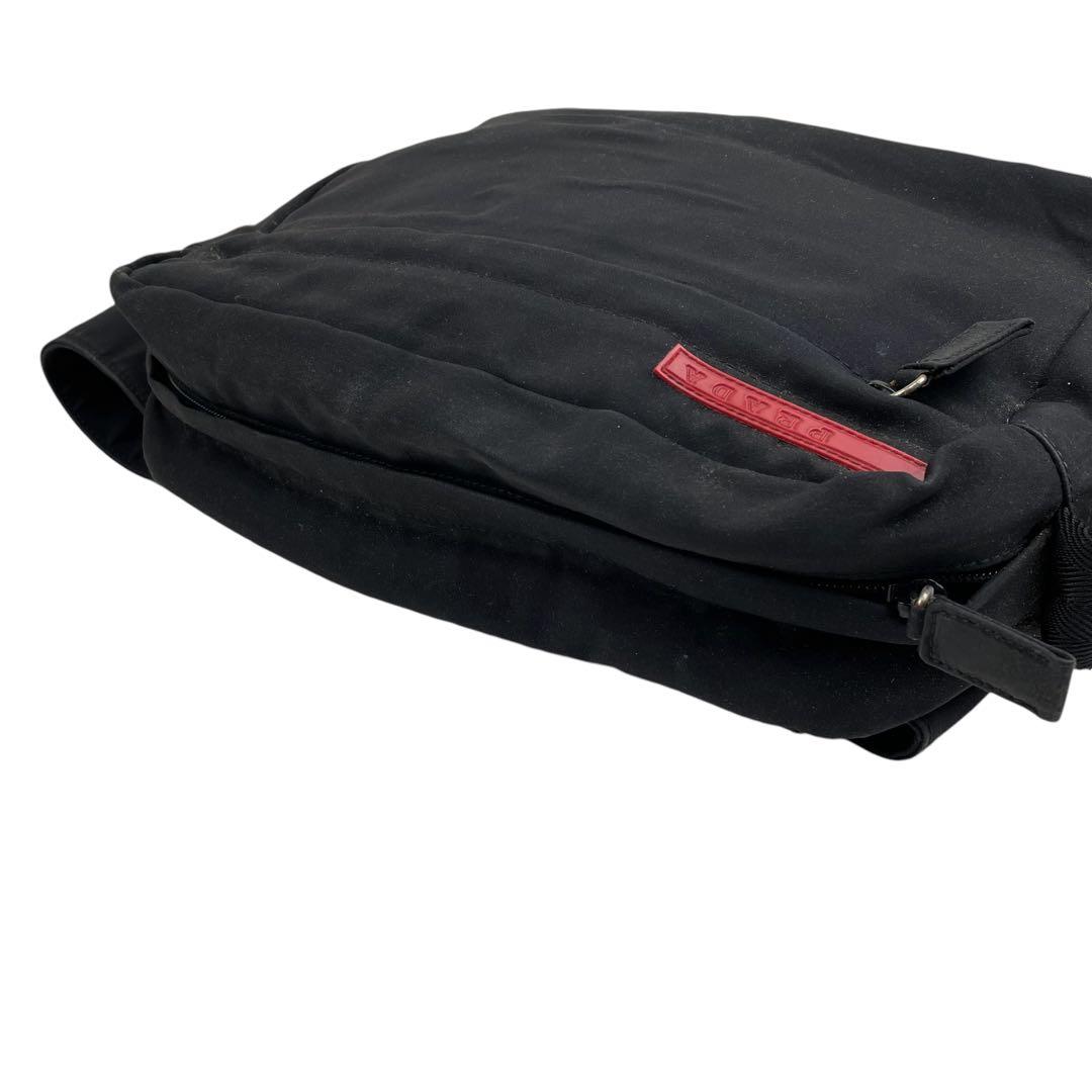 ✨美品　プラダスポーツ　PRADA ウエストポーチ　ボディバッグ　黒　赤