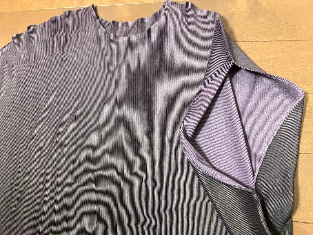 日本製/PLEATS PLEASE/プリーツプリーズ/チュニック/黒/紫/丸型