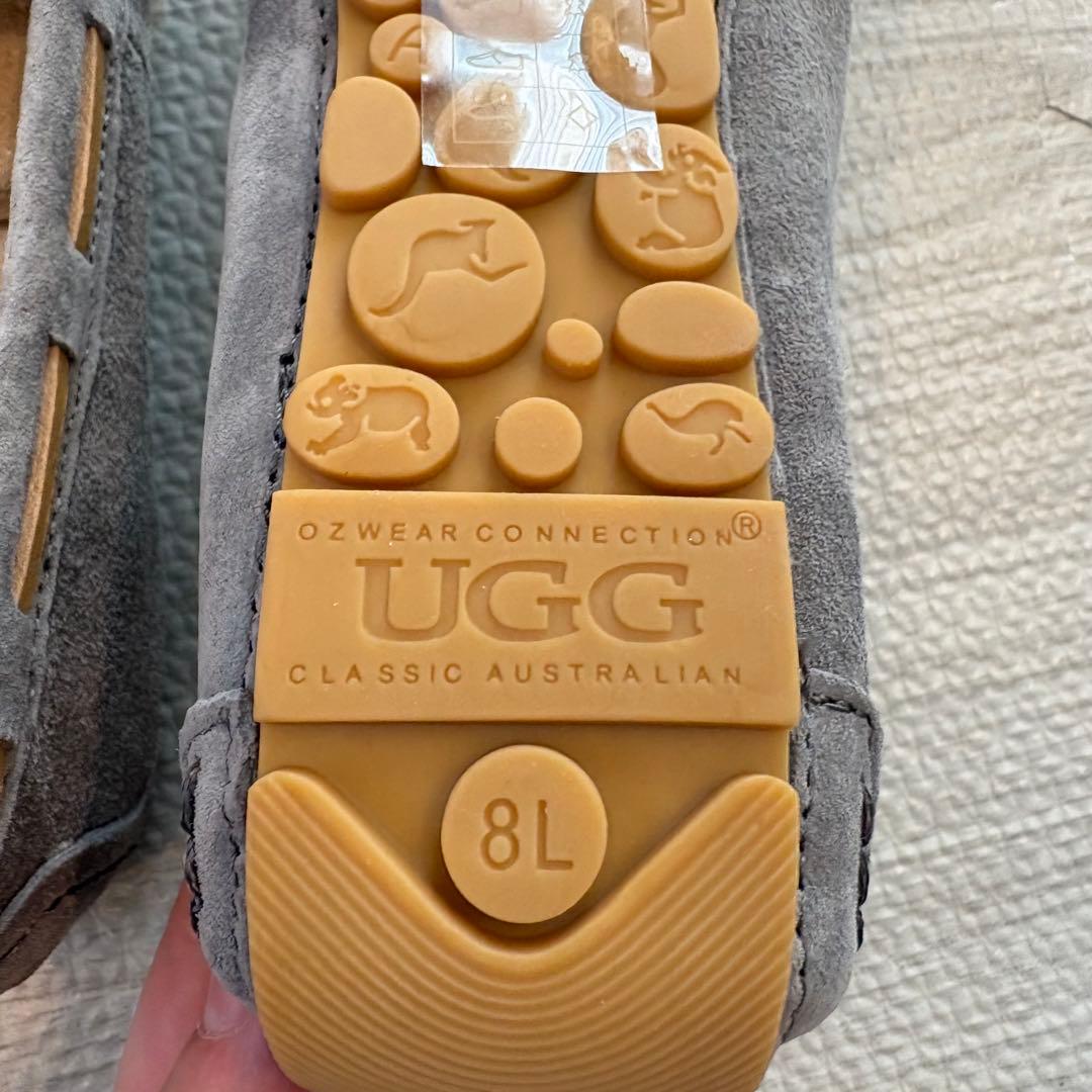 【新品未使用】UGG グレー モカシン サイズ8L