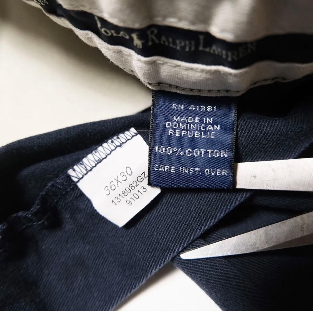 美品　90s ANDREW PANT W36 L30 ネイビー　ポロチノ