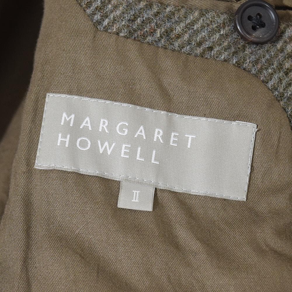 MARGARET HOWELL ウール ツイードジャケット 3B ボックス型