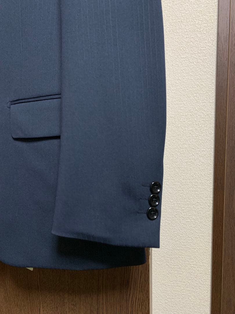 A5新品未使用！快適ストレッチ2パンツスーツ！定番ネイビー！ウォッシャブル！