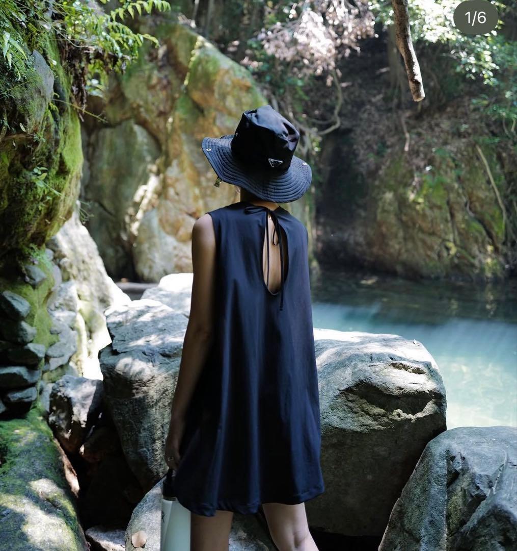 machattスイムウェア水着フレアタンクスタイル黒インナーパンツ付き