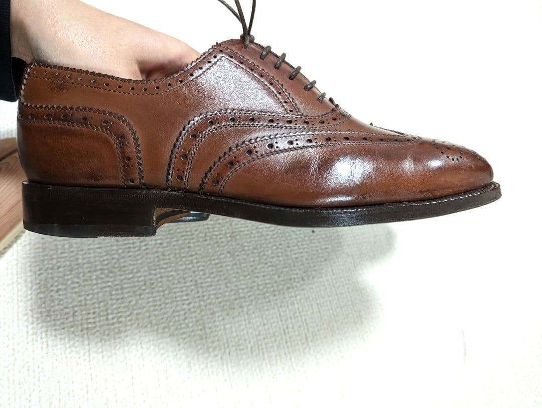 マンニーナ　MANNINA　革靴　ブラウン　ウイングチップ