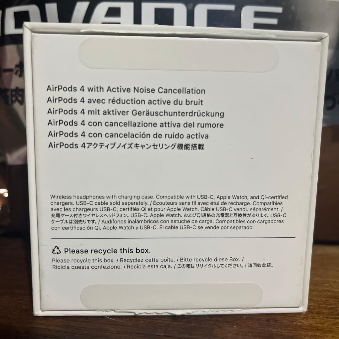 AirPods4 ワイヤレスイヤホン アクティブノイズキャンセリング 本体