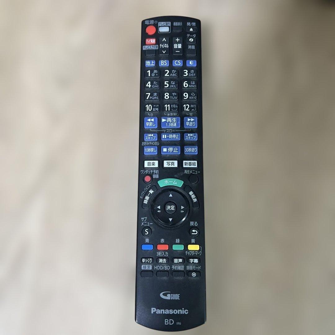 Panasonic BDレコーダー リモコン付き 2018年製