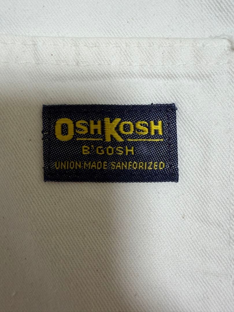 OshKosh ホワイト　ペインターパンツ　usa製 70s 80s ビンテージ