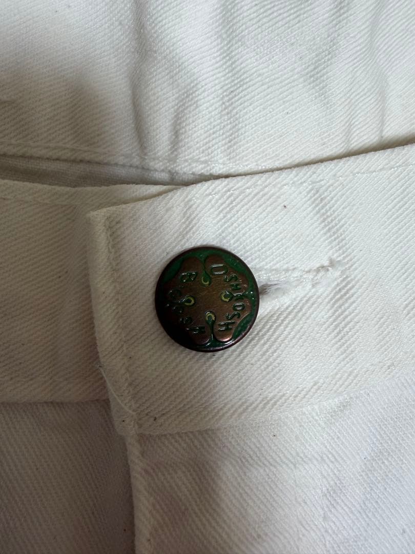 OshKosh ホワイト　ペインターパンツ　usa製 70s 80s ビンテージ