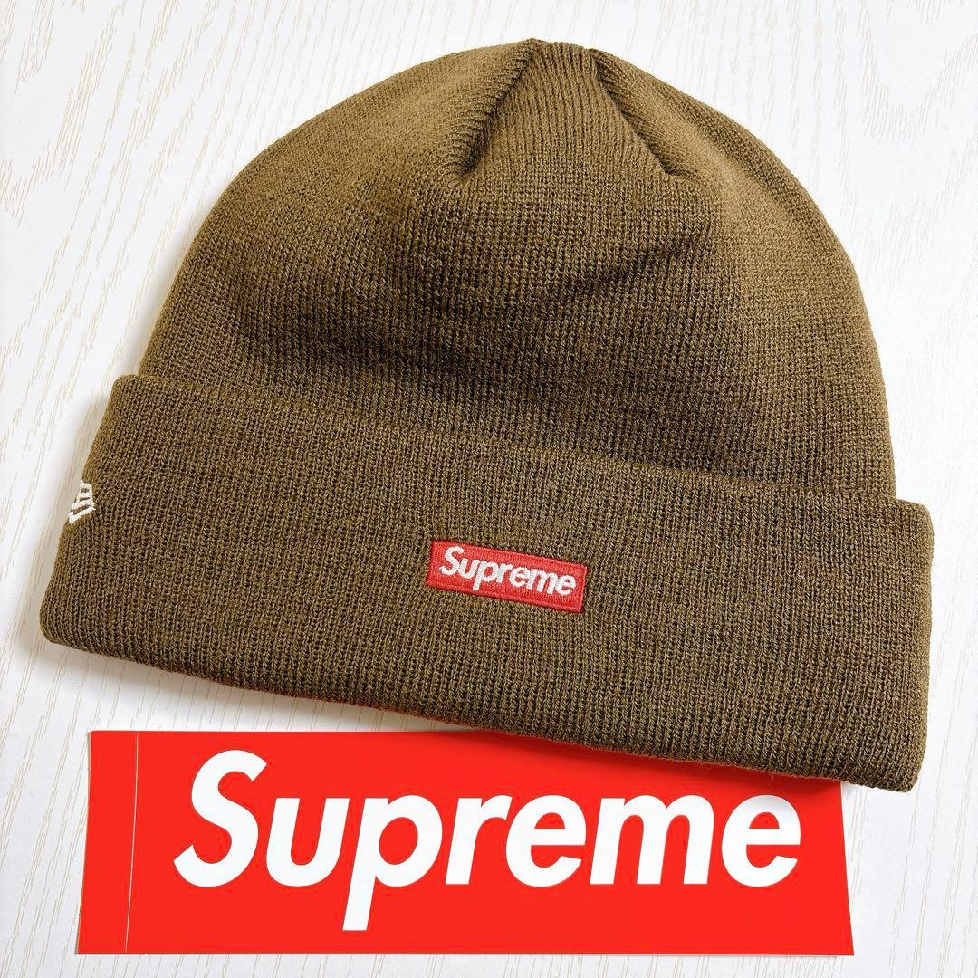 Supreme NEW ERA ニット帽　ツノ　デビル　Sロゴ　ブラウン　茶色