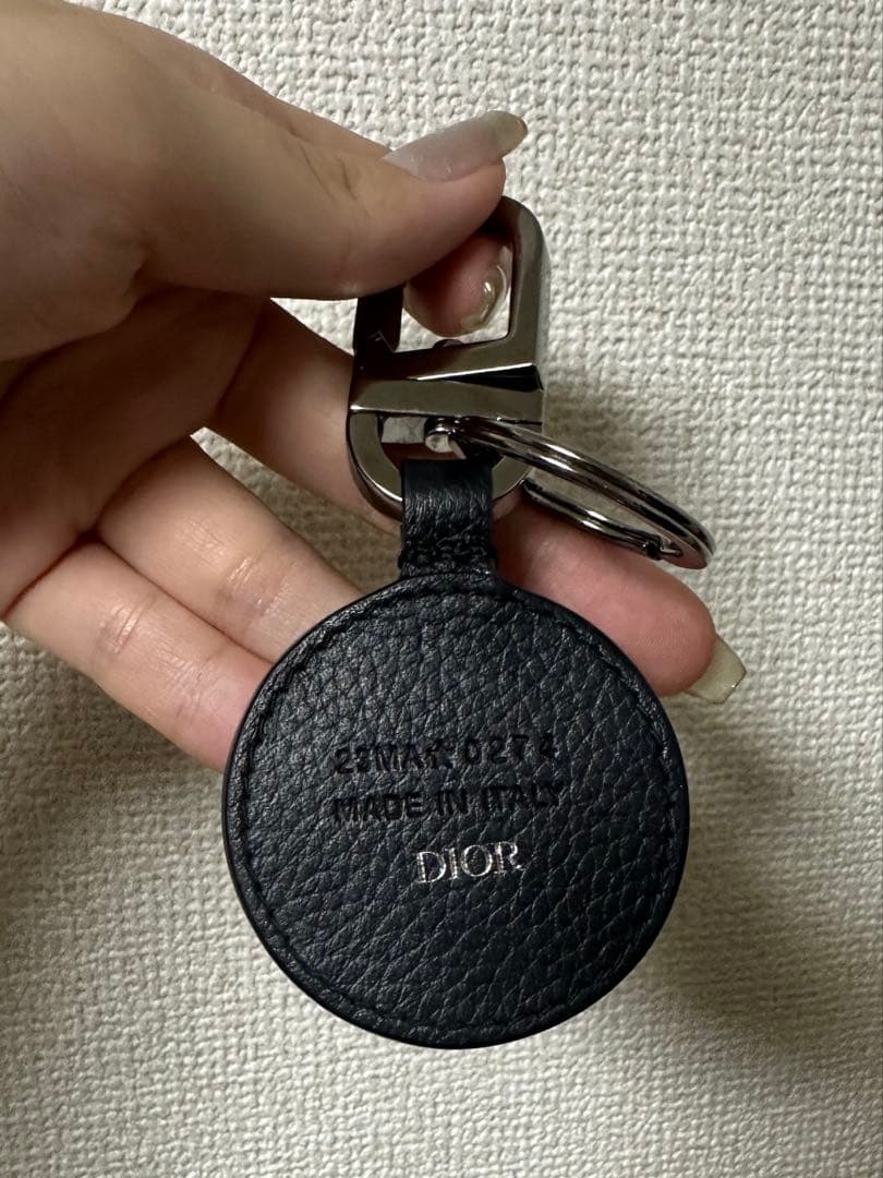 ディオール D-Touch キーホルダー　カーフスキン　キーリング