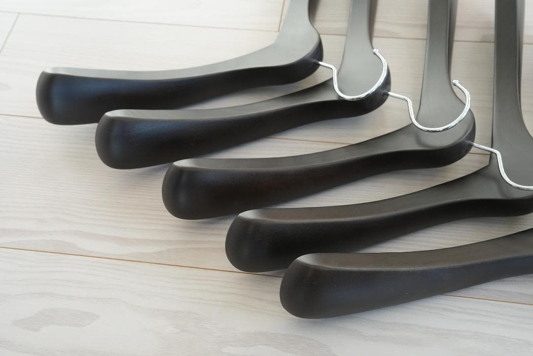 【NAKATA HANGER】5本組スモークブラウン SET-01N 430mm